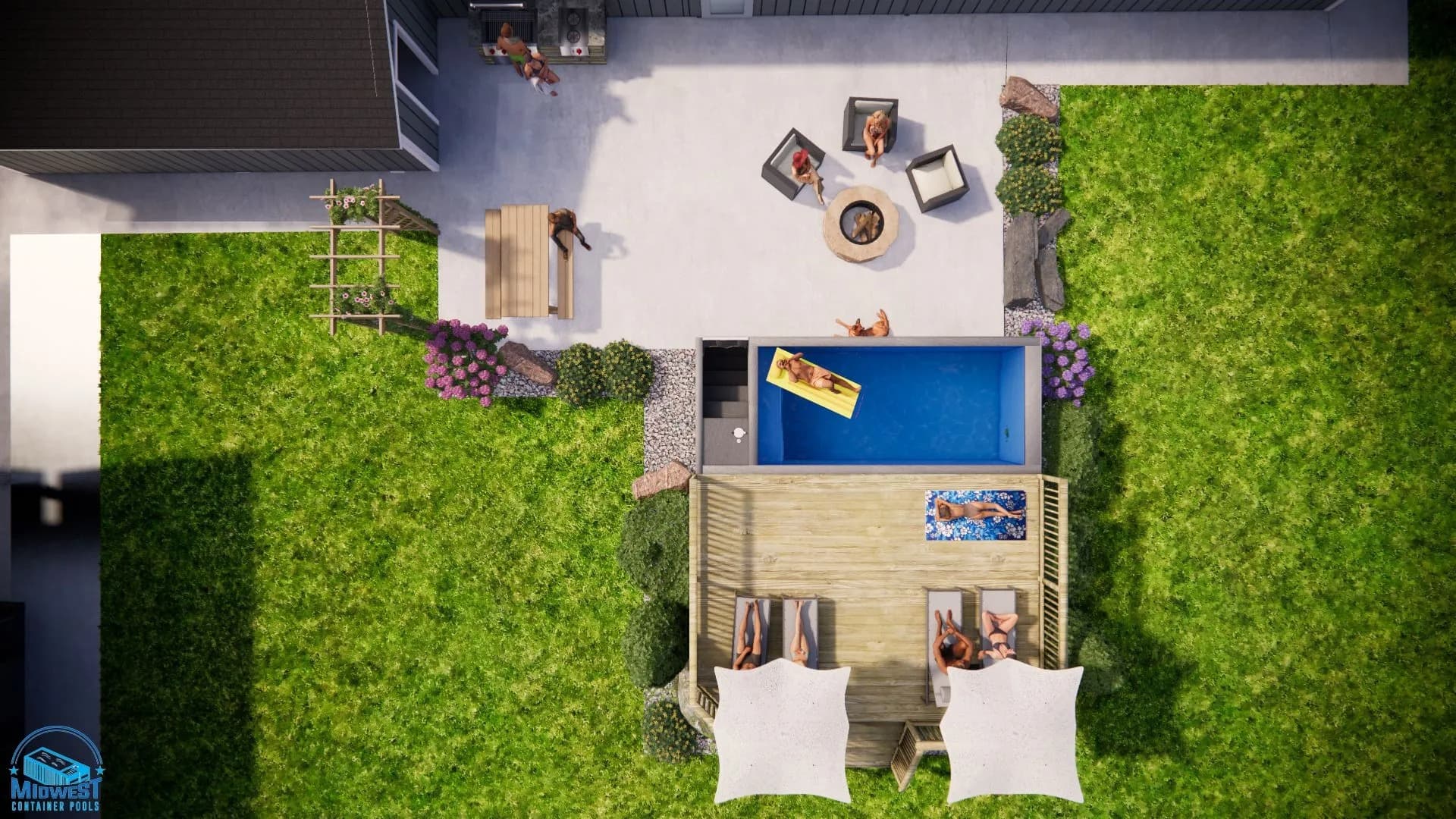 Inground Container Pool installation example for Springfield, IL homeowners