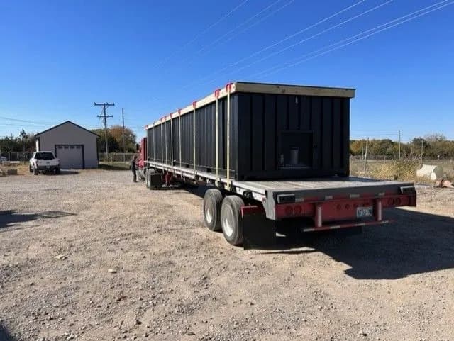 Shipping container pool delivery and install for Athens, GA